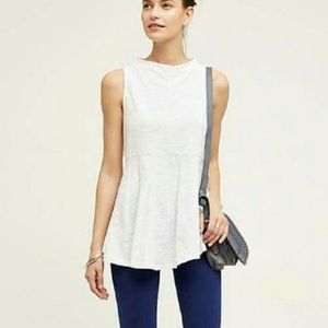 Anthropologie Deletta High Neck Flowy PeplumTop ✨